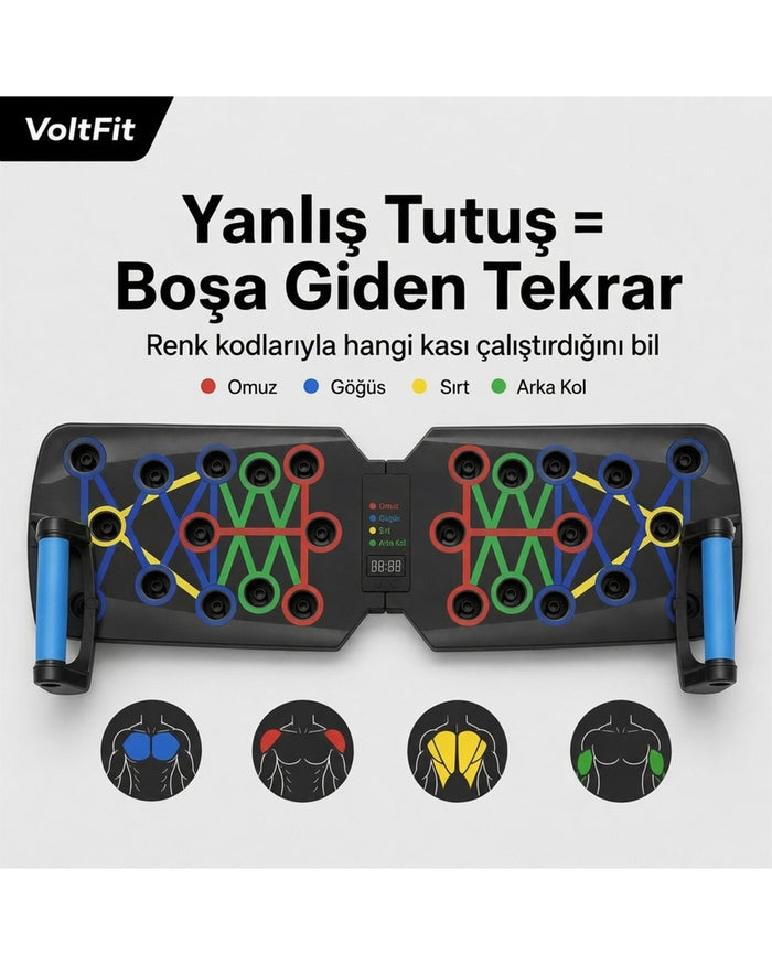 Voltfit Ekranlı Şınav Tahtası
