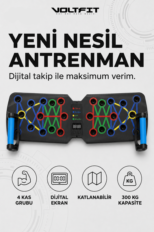 Voltfit Ekranlı Şınav Tahtası