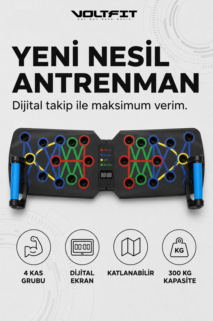 Voltfit Ekranlı Şınav Tahtası